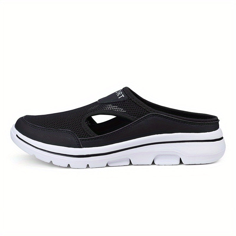 PLUS SIZE Men's Mesh Breathable Slides, Casual Non Slip Slippers