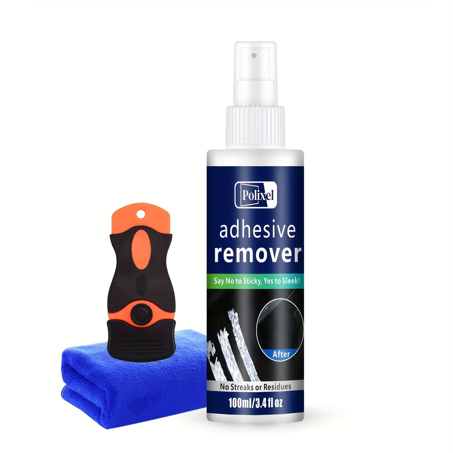 Spray Îndepărtare Adeziv 100ml cu Spatulă și Prosop