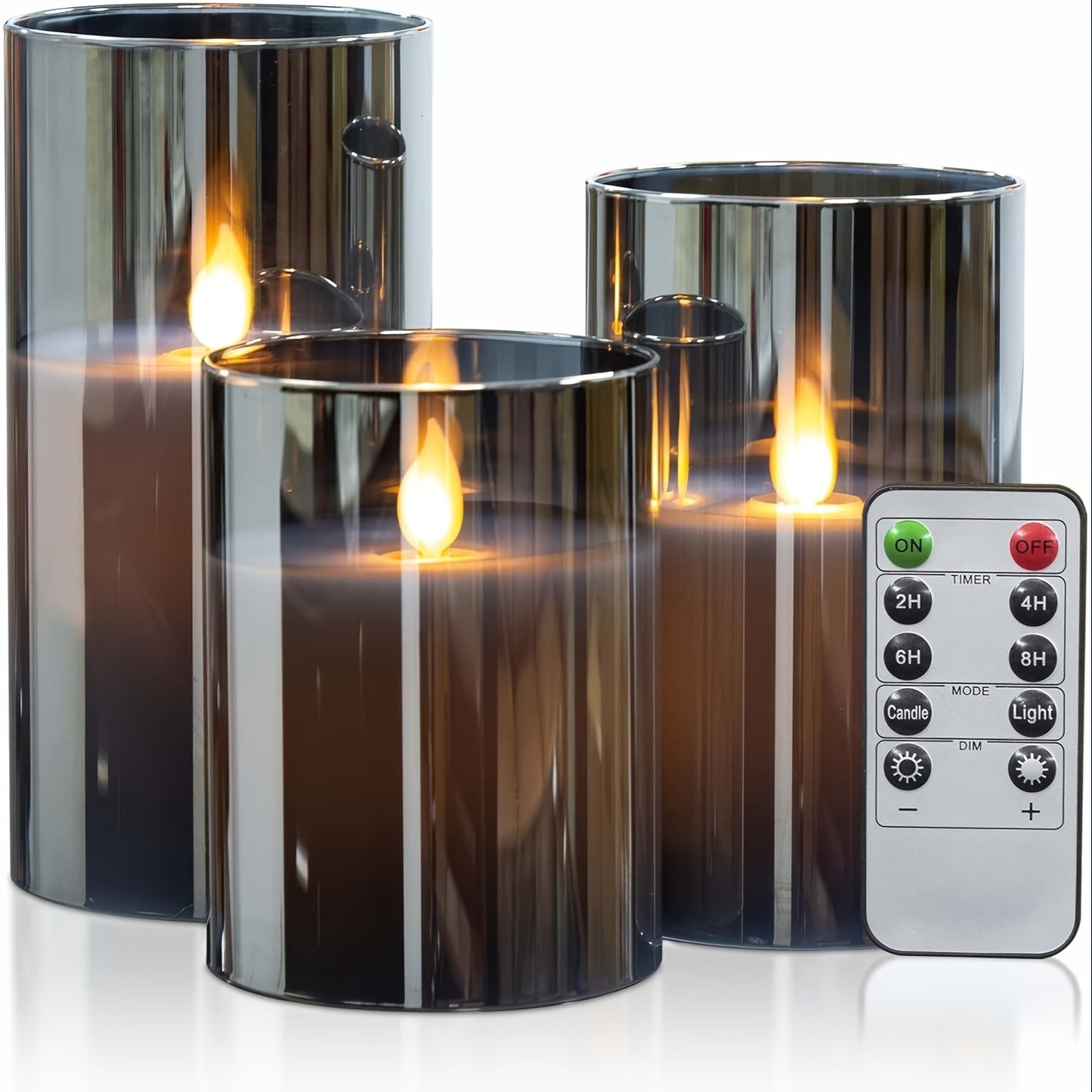 3pcs Flameless Candles with Remote Timer