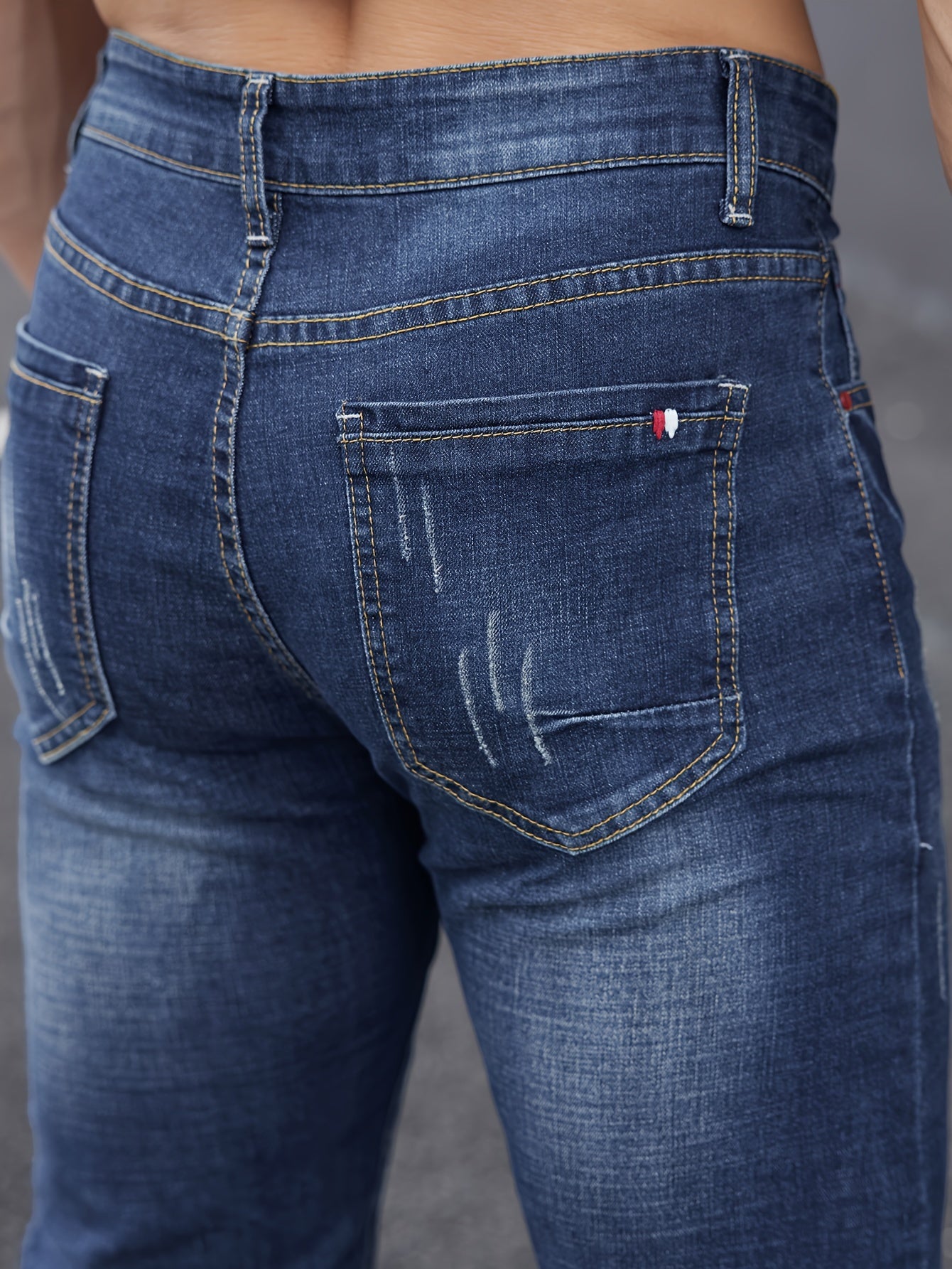 Men's Premium Slim-Fit Washed Jeans