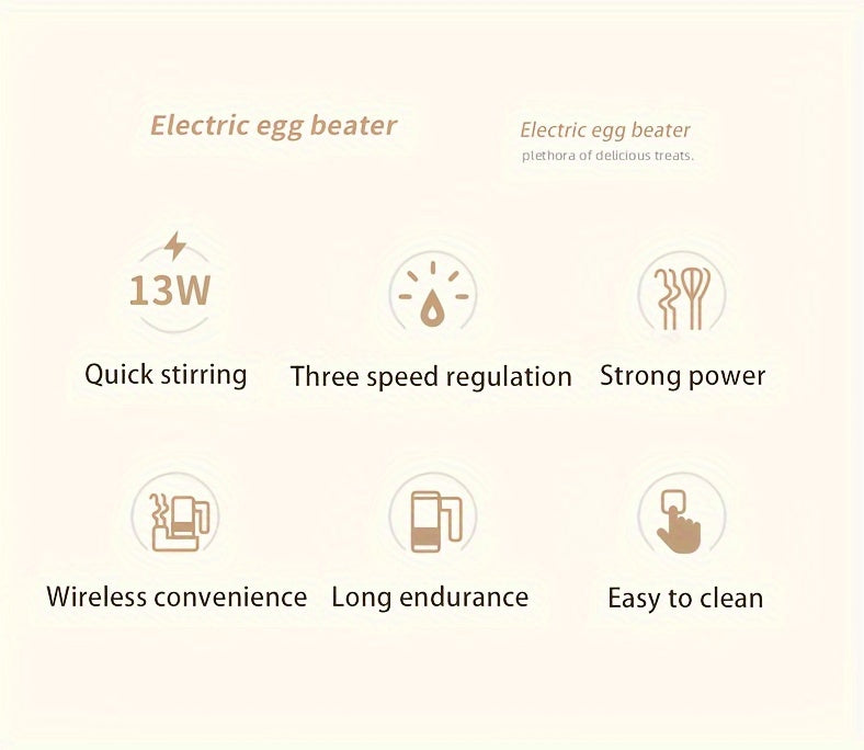 Wireless Electric Egg Beater
