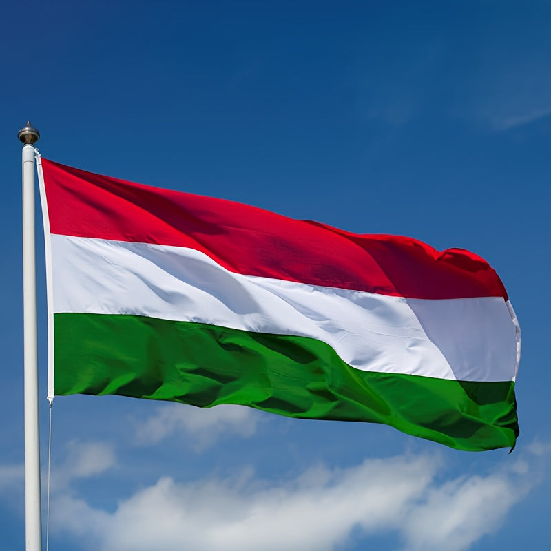 91.44x152.4cm Hungarian Flag - 100D Polyester, Indoor/Outdoor Use