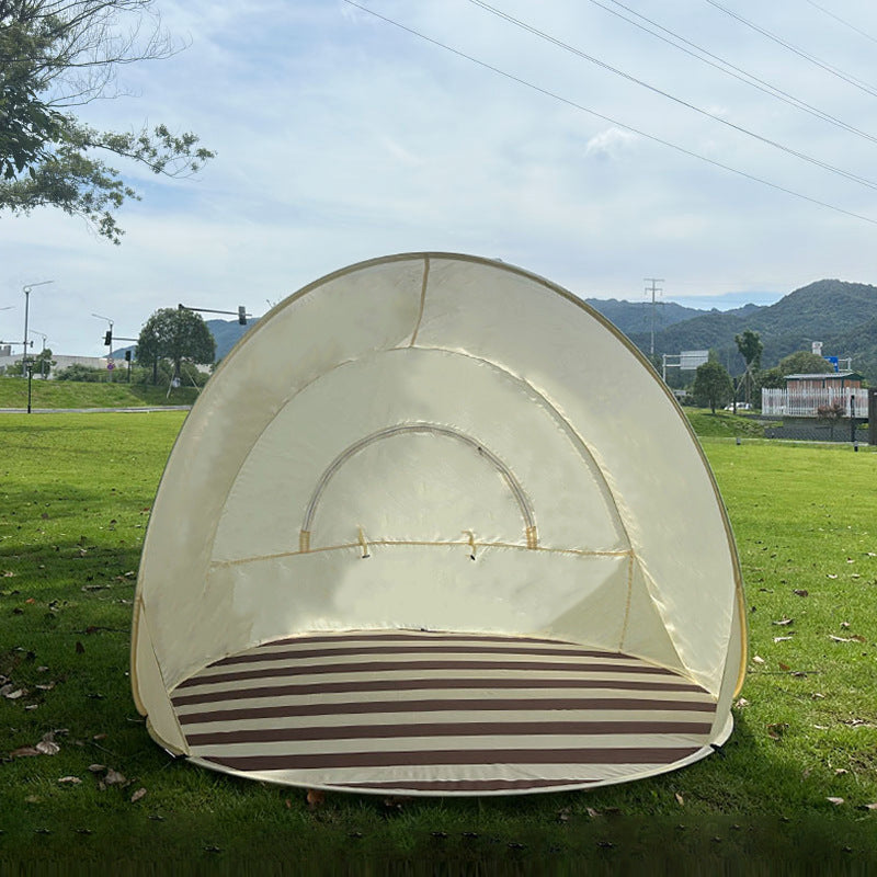 3-4 Person Outdoor Beach Tent - Easy Setup, Foldable, Sunshade with Zipper Closure