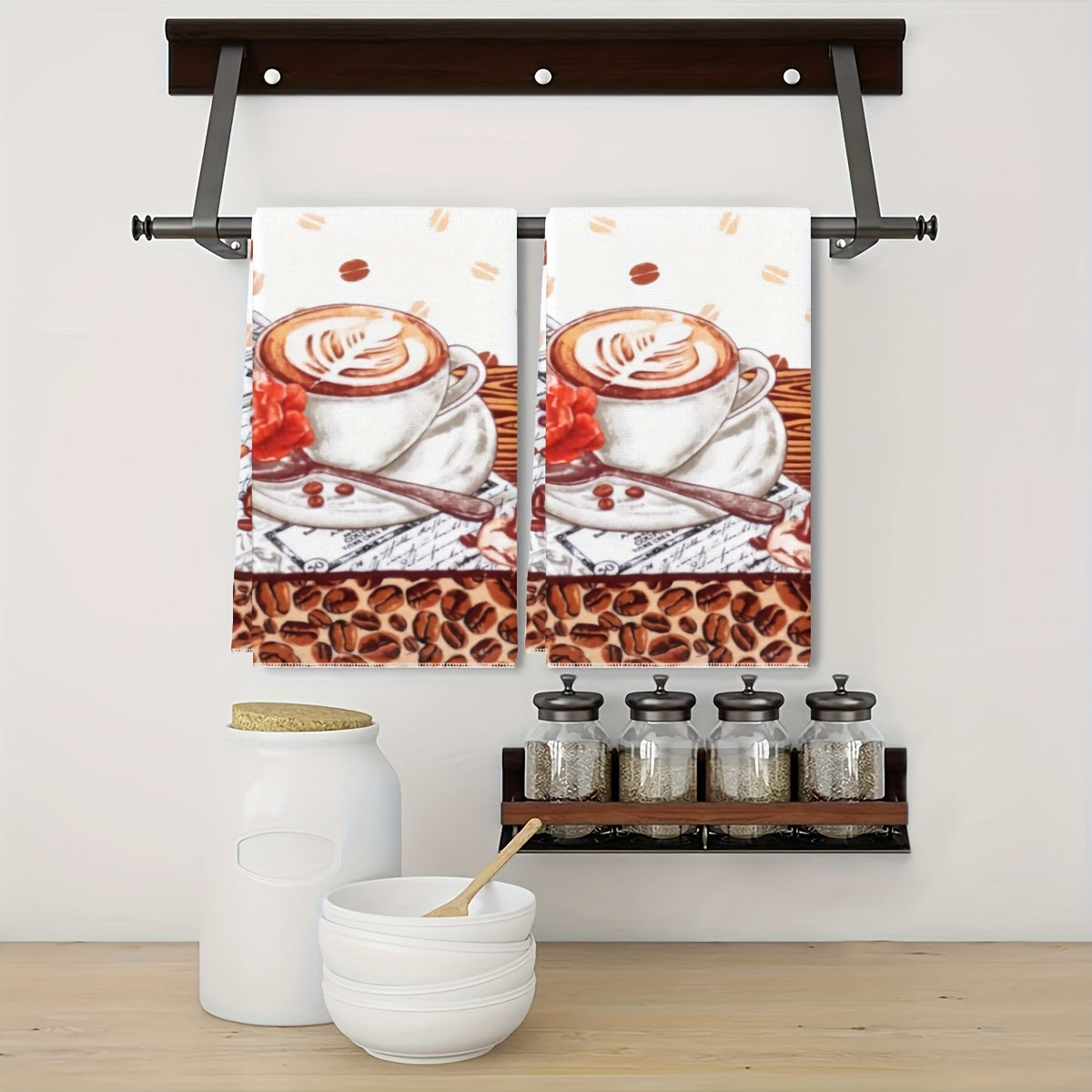 Set 2 Prosoape de Bucătărie pentru Iubitorii de Cafea
