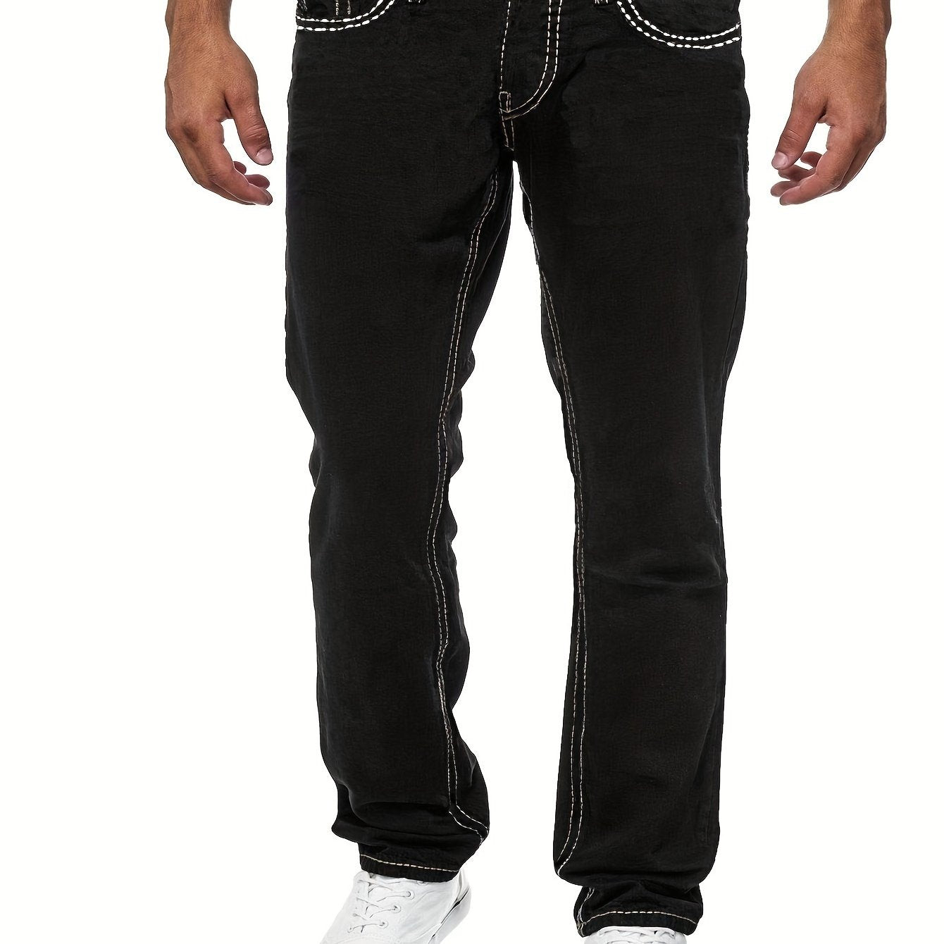 Men's Stretch Denim Jeans, Slim Fit Straight-Leg