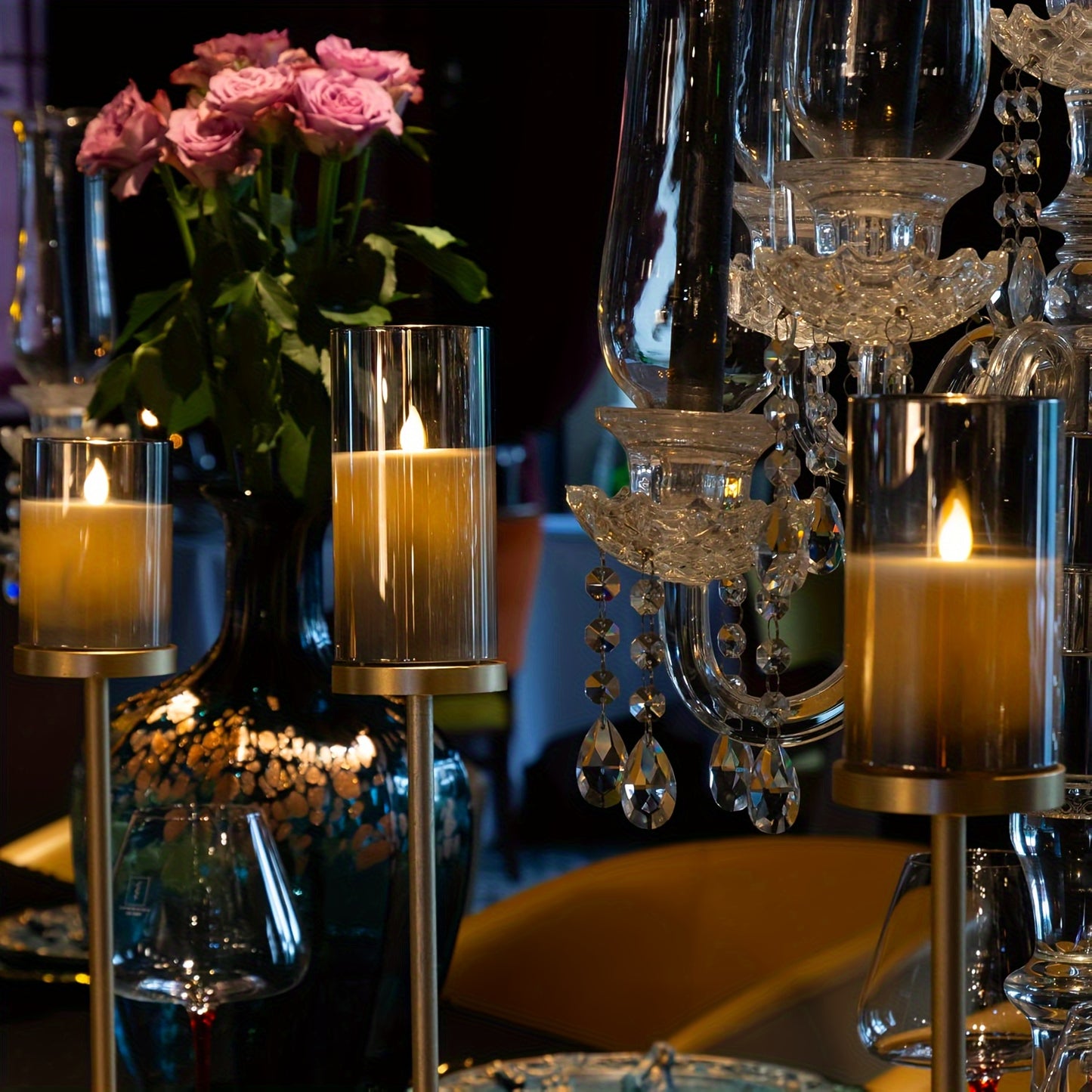 3pcs Flameless Candles with Remote Timer