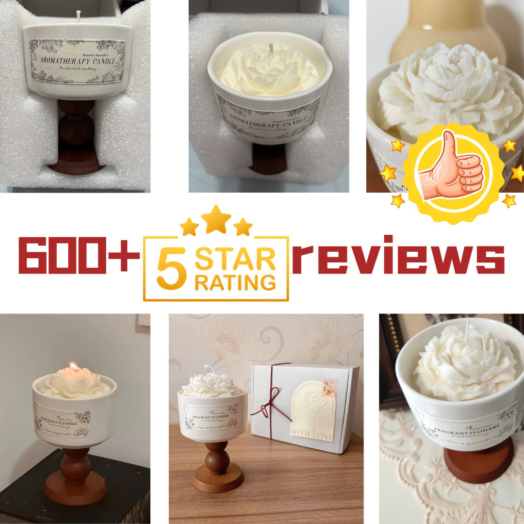 Luxurious Flower-Shaped Gardenia Candle