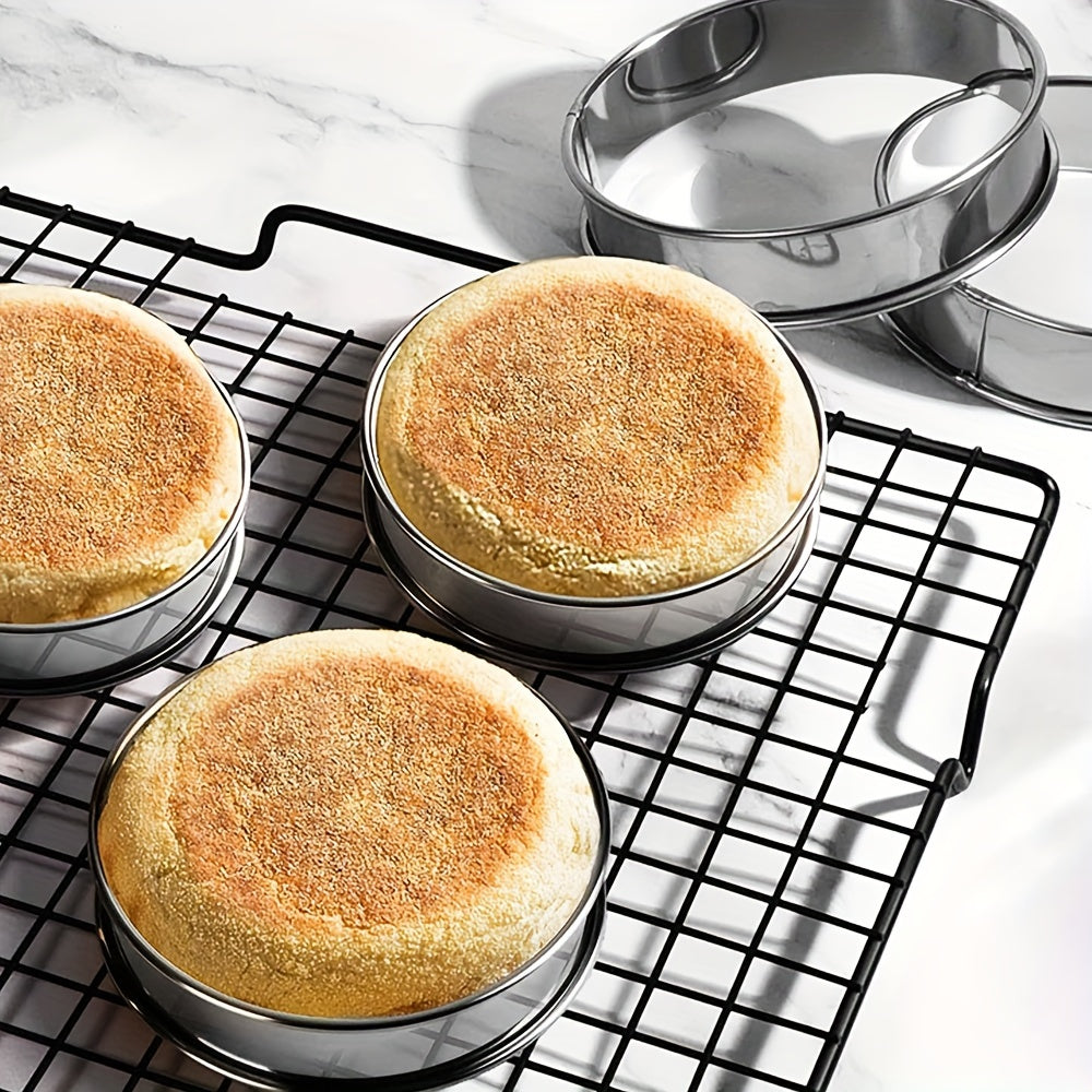 6pcs Stainless Steel Baking Mold Set for Home Food Baking