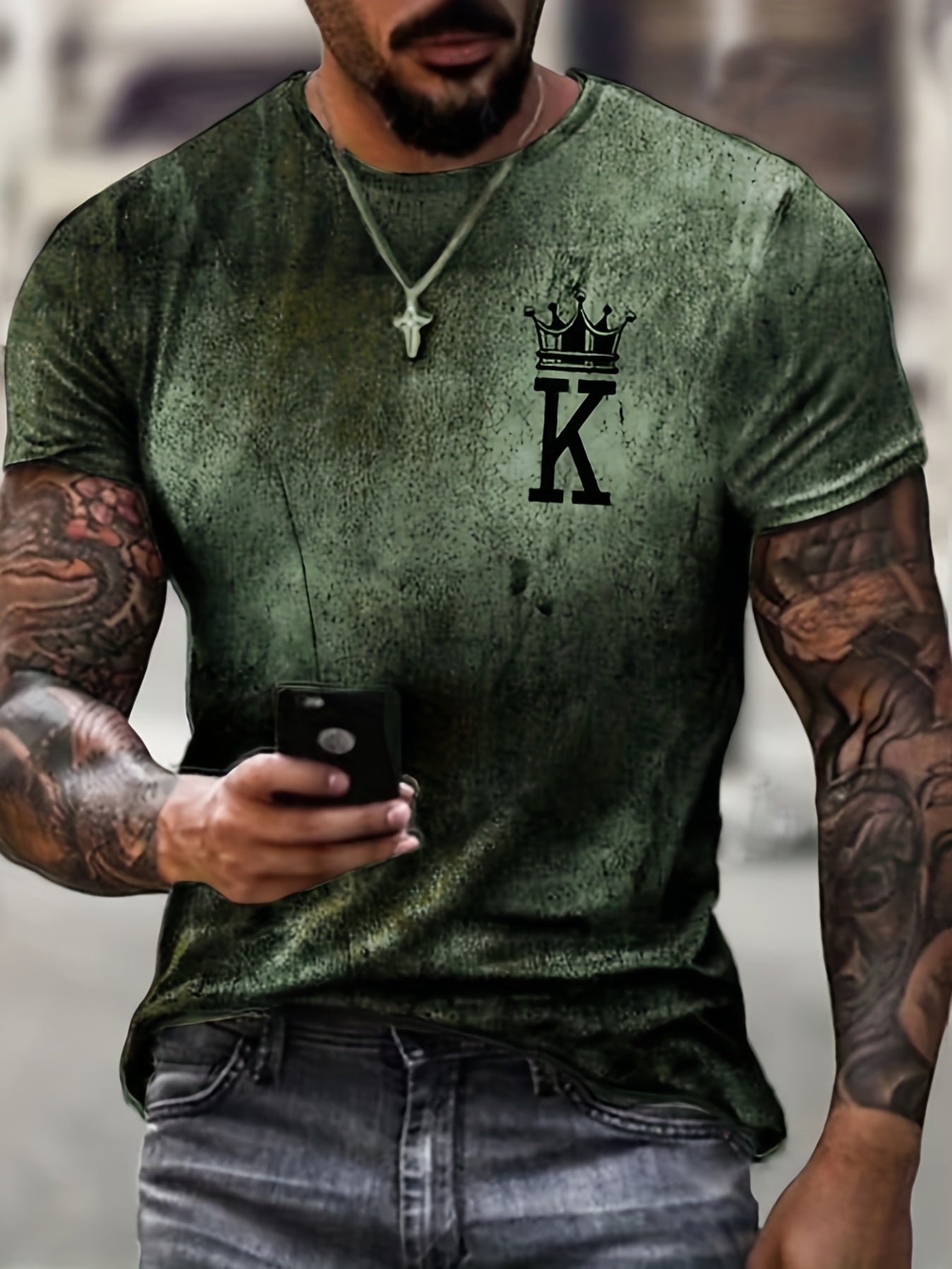 Men's Cool 3D Pattern Graphic Active T-shirt