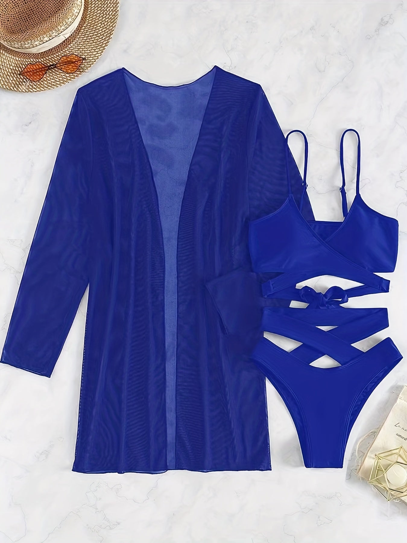 3-Pieces V Neck Bikini Sets