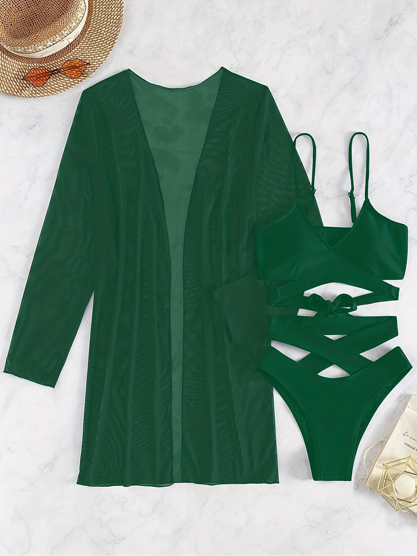 3-Pieces V Neck Bikini Sets