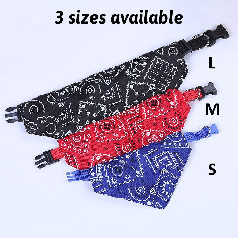 Stylish Printed Dog Bandanas With Buckle
