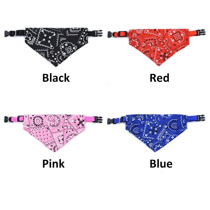 Stylish Printed Dog Bandanas With Buckle