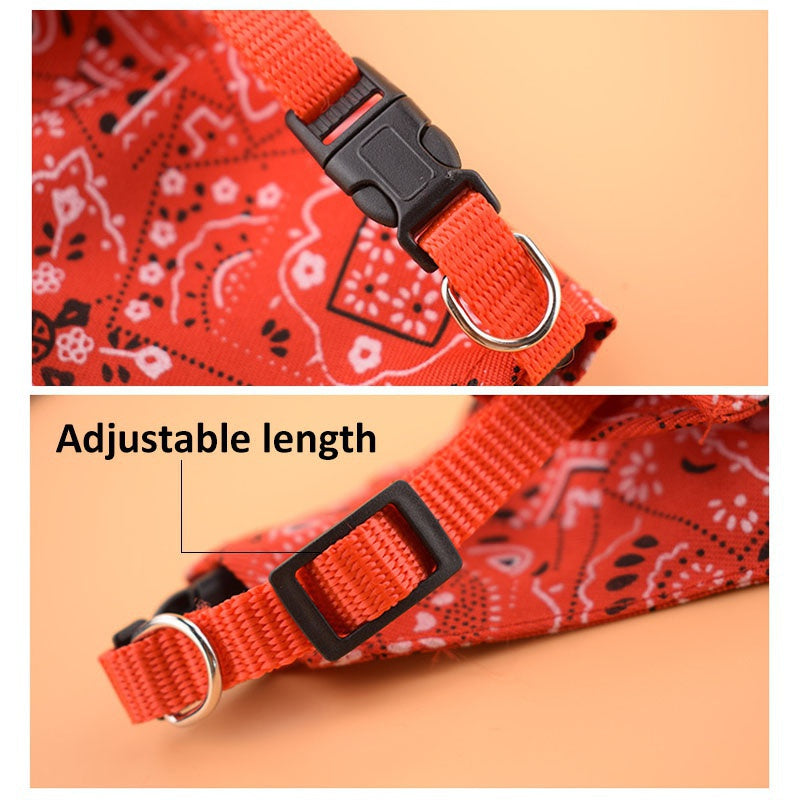 Stylish Printed Dog Bandanas With Buckle