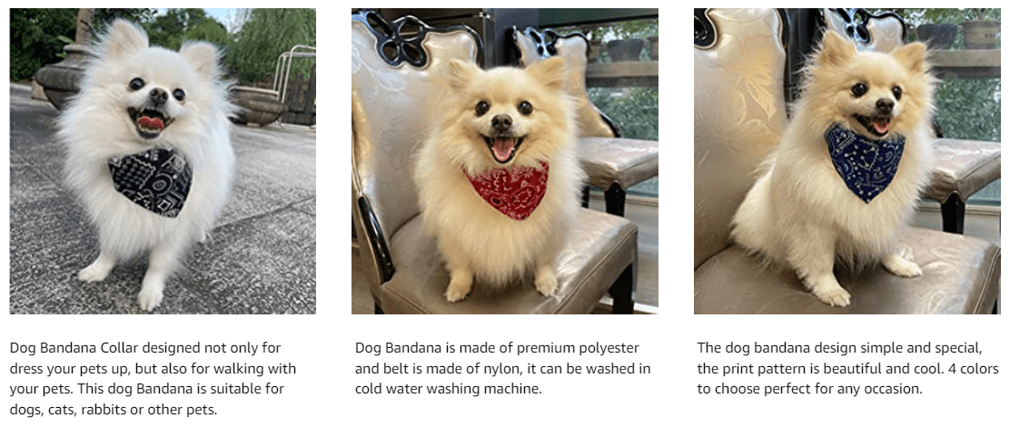 Stylish Printed Dog Bandanas With Buckle