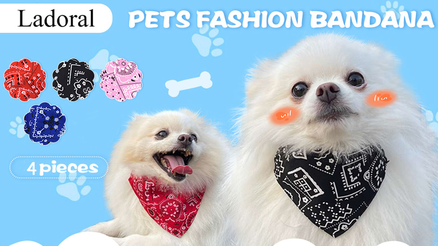 Stylish Printed Dog Bandanas With Buckle