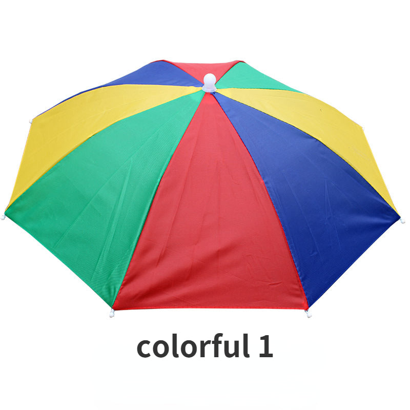 Outdoor Sunshade Waterproof Camping Fishing Headwear Umbrella