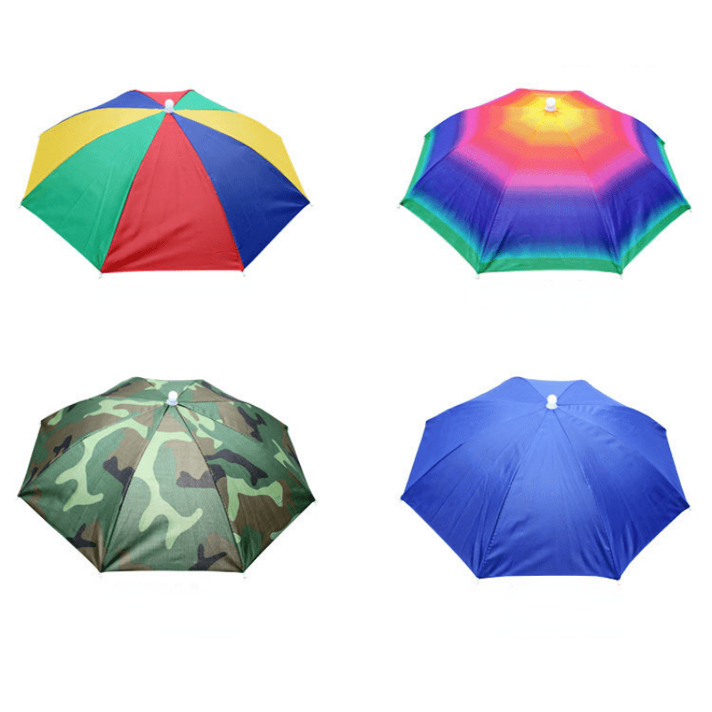 Outdoor Sunshade Waterproof Camping Fishing Headwear Umbrella