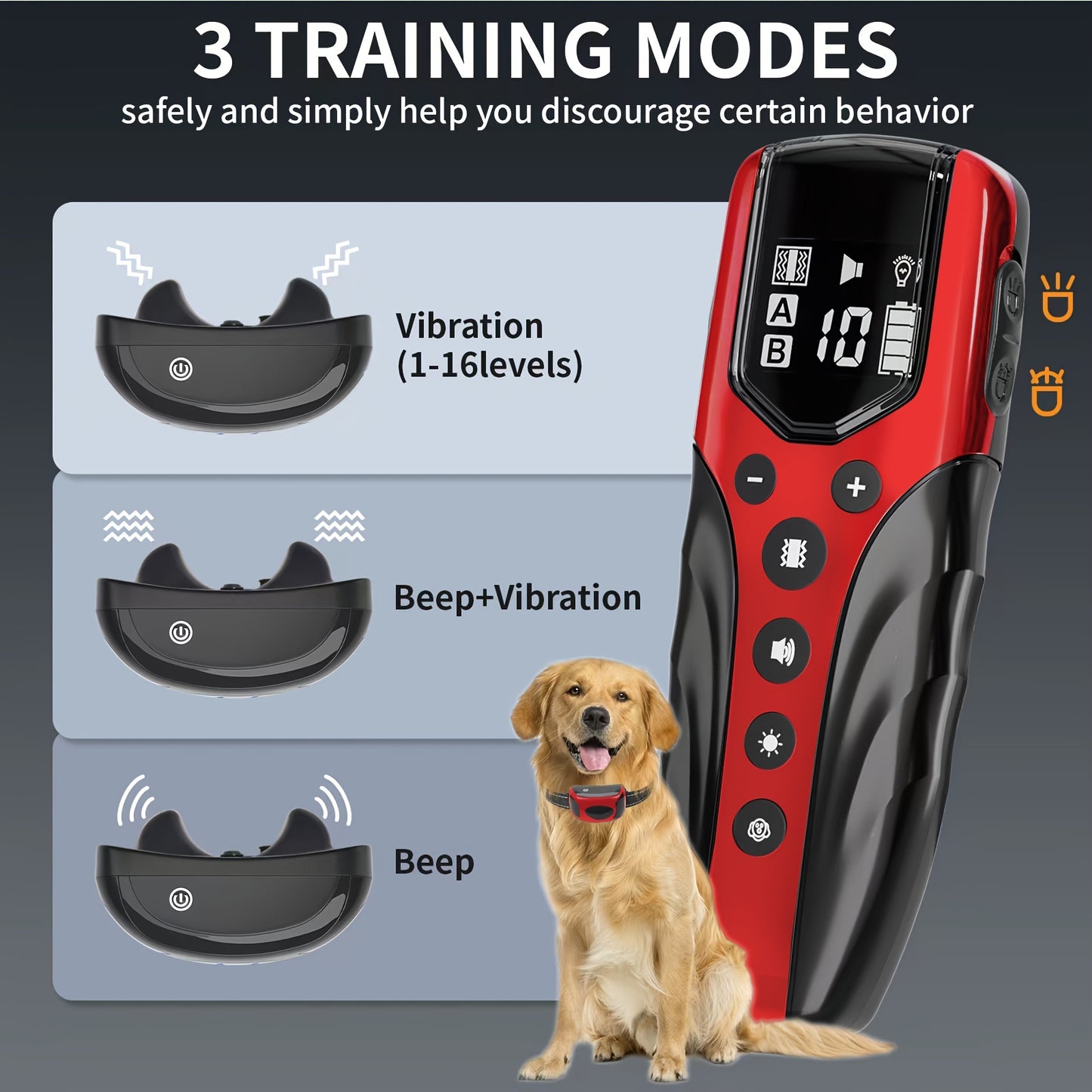 Rechargeable Dog Training Collar with Remote