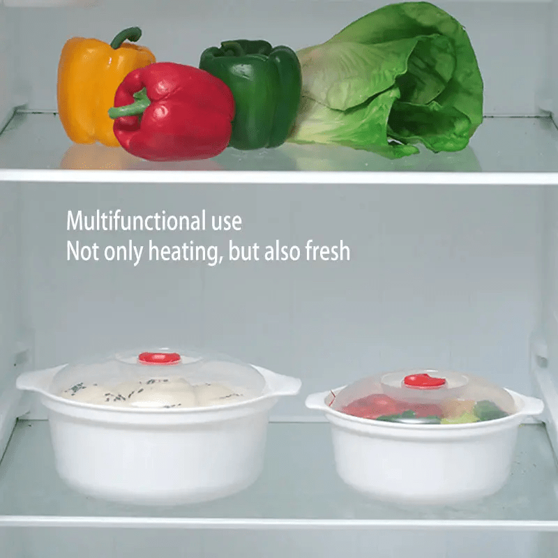 3pcs Set Silicone Microwave Steamer & Bowl with Lid
