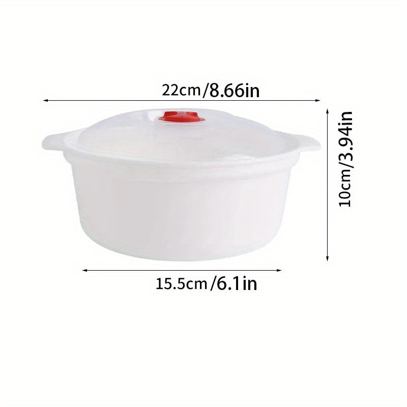 3pcs Set Silicone Microwave Steamer & Bowl with Lid