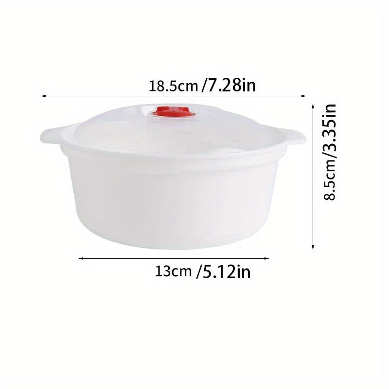 3pcs Set Silicone Microwave Steamer & Bowl with Lid