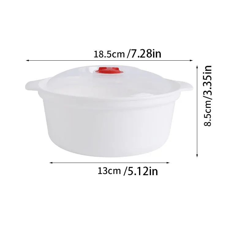 3pcs Set Silicone Microwave Steamer & Bowl with Lid