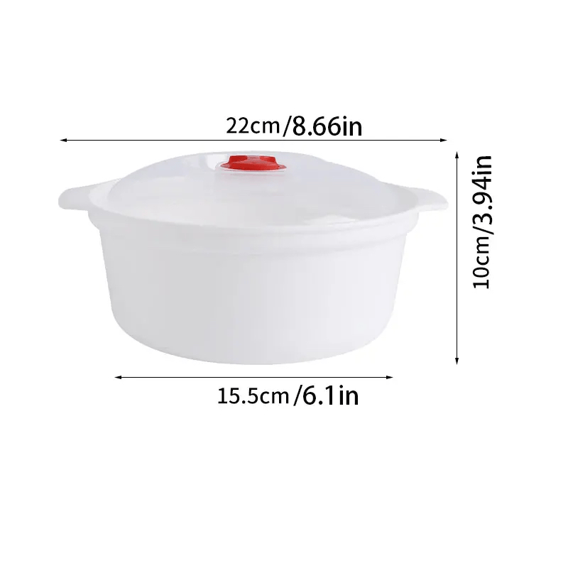 3pcs Set Silicone Microwave Steamer & Bowl with Lid