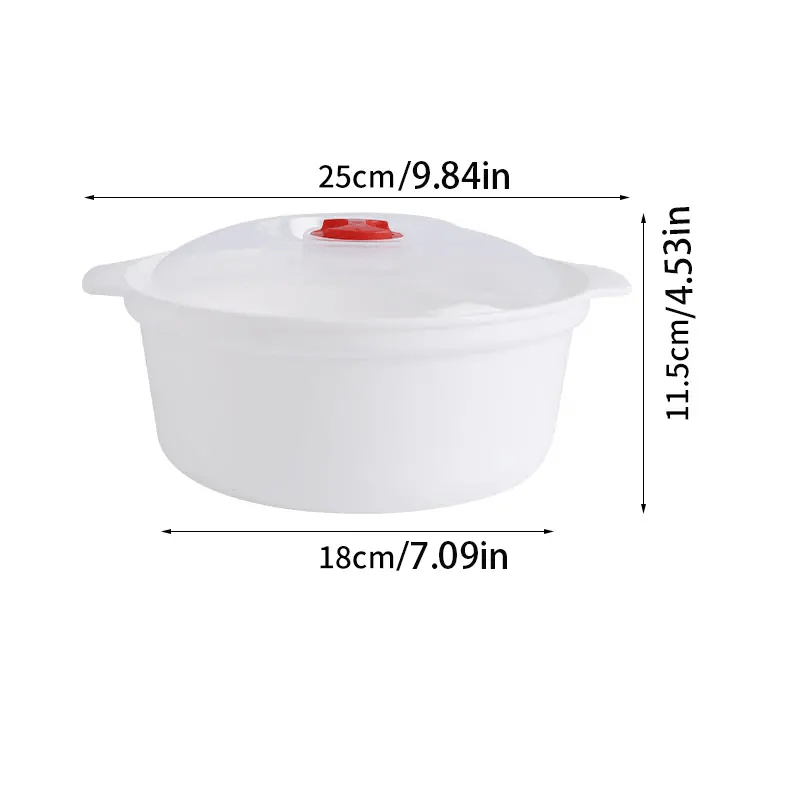 3pcs Set Silicone Microwave Steamer & Bowl with Lid