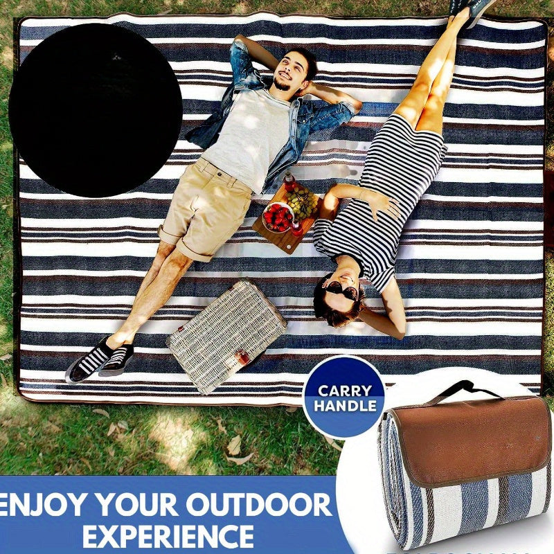 Outdoor Picnic Mat with Handle - Portable, Durable Acrylic Camping Rug
