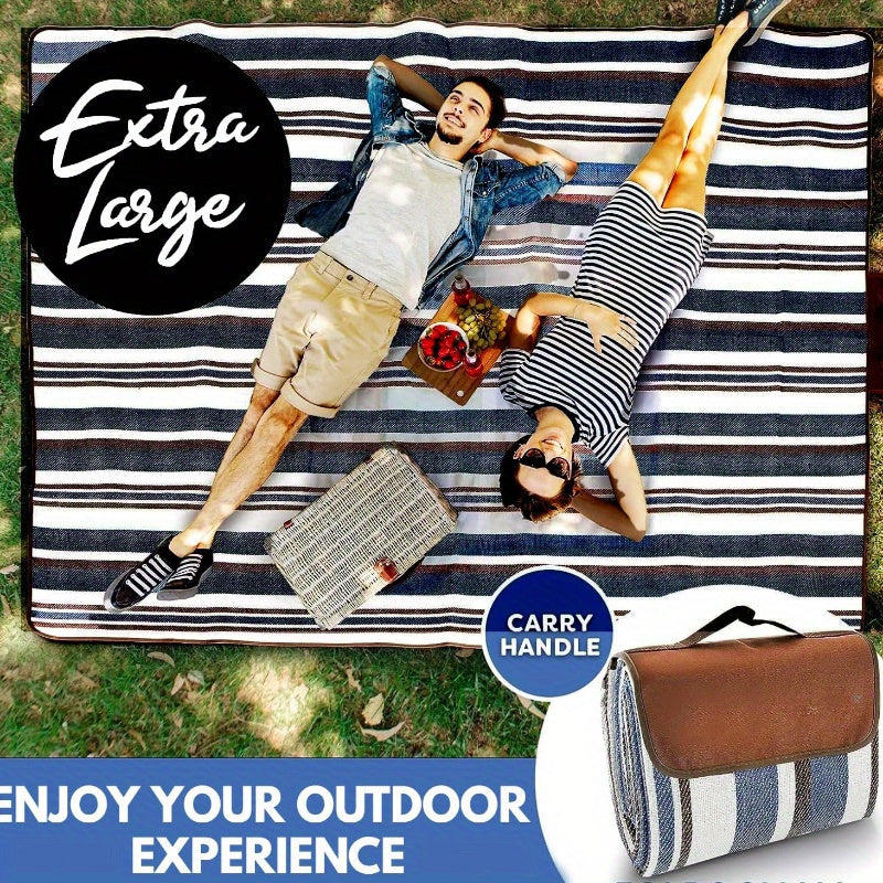 Outdoor Picnic Mat with Handle - Portable, Durable Acrylic Camping Rug