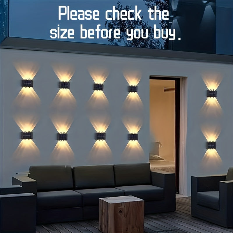 2pcs 6 LED Solar Powered 2 Colors