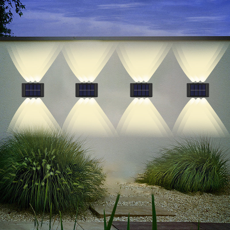 2pcs 6 LED Solar Powered 2 Colors