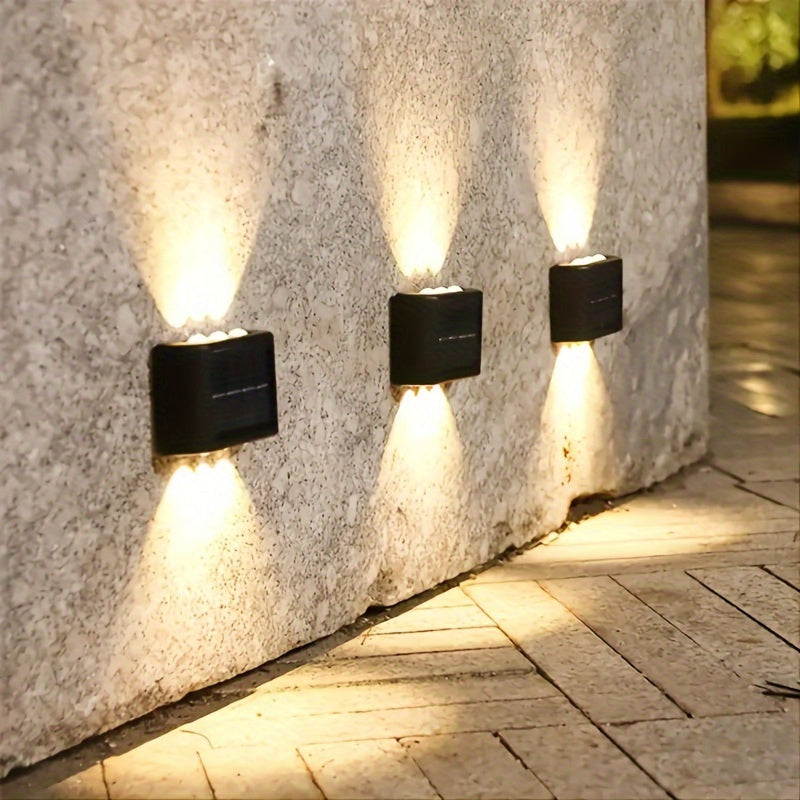 2pcs 6 LED Solar Powered 2 Colors