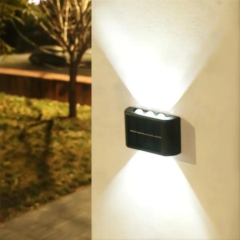 2pcs 6 LED Solar Powered 2 Colors