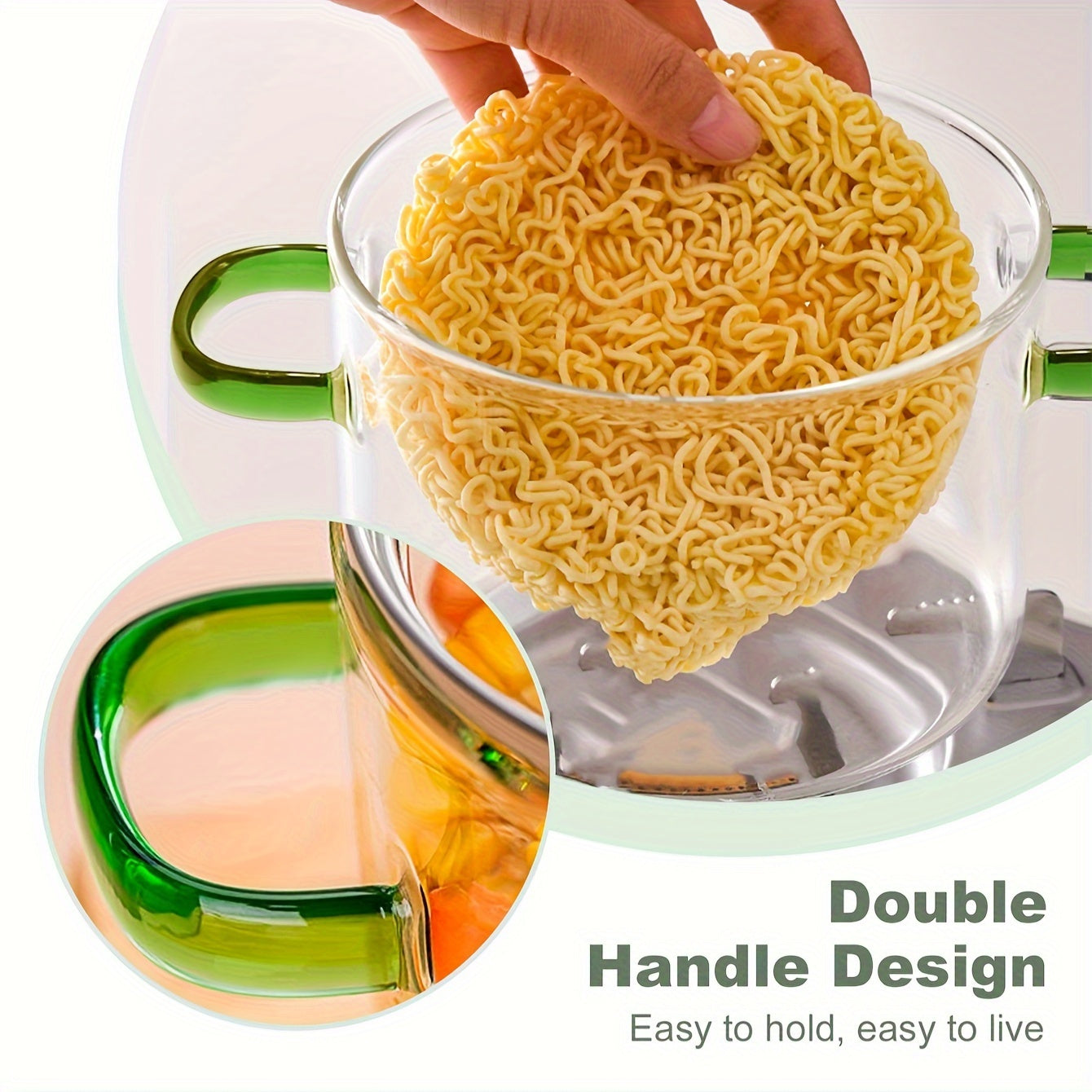 Set 2 oale din sticlă borosilicată