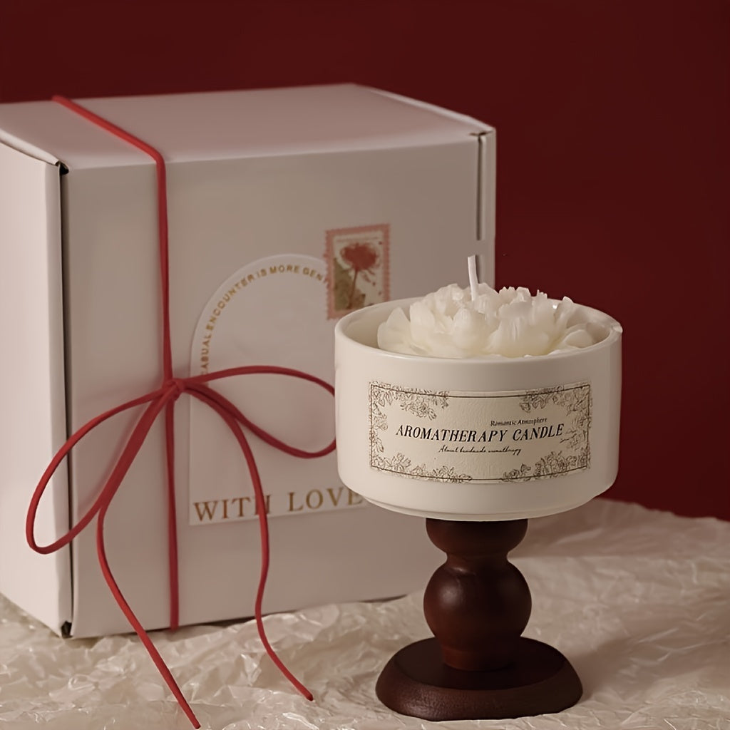 Luxurious Flower-Shaped Gardenia Candle
