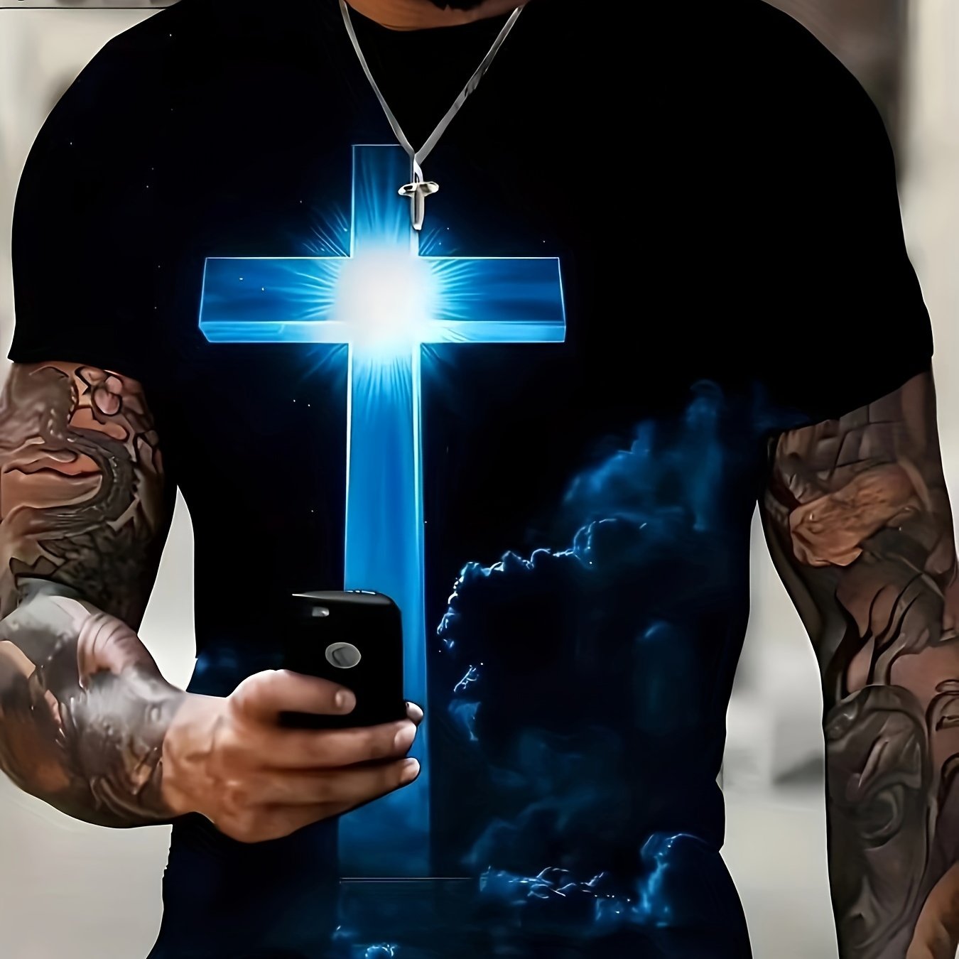 Men's Summer Casual Fashion T-Shirt with Digital Print