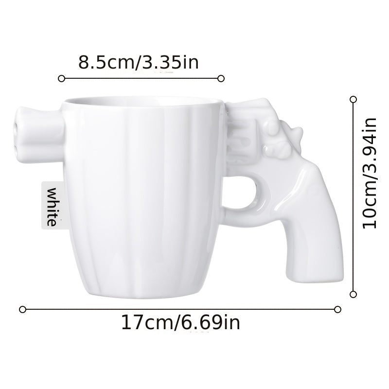 1pc Novelty Revolver Design Ceramic Mug