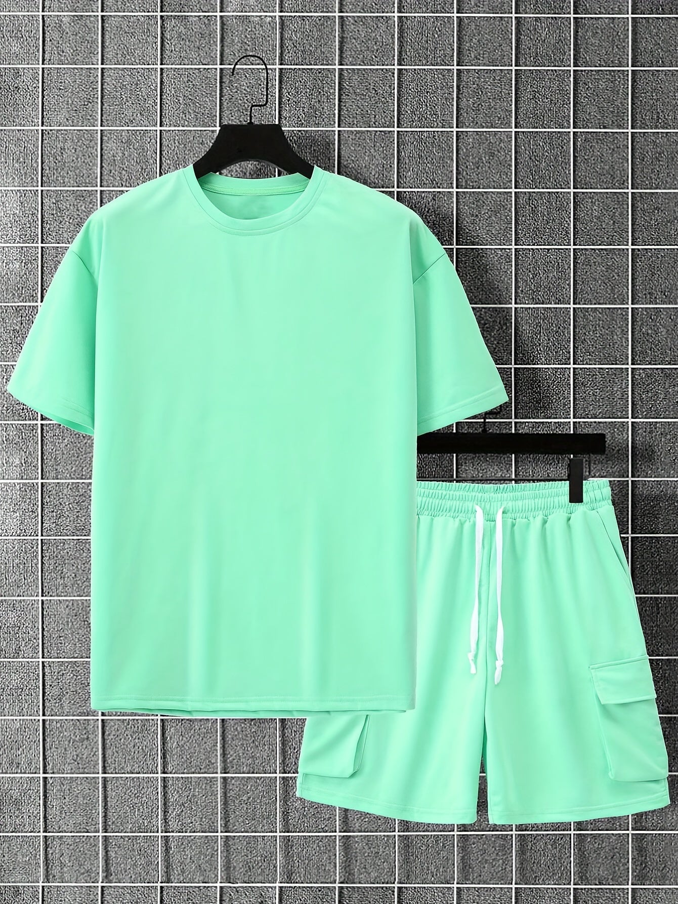 Men's Beige Casual Sportswear Set