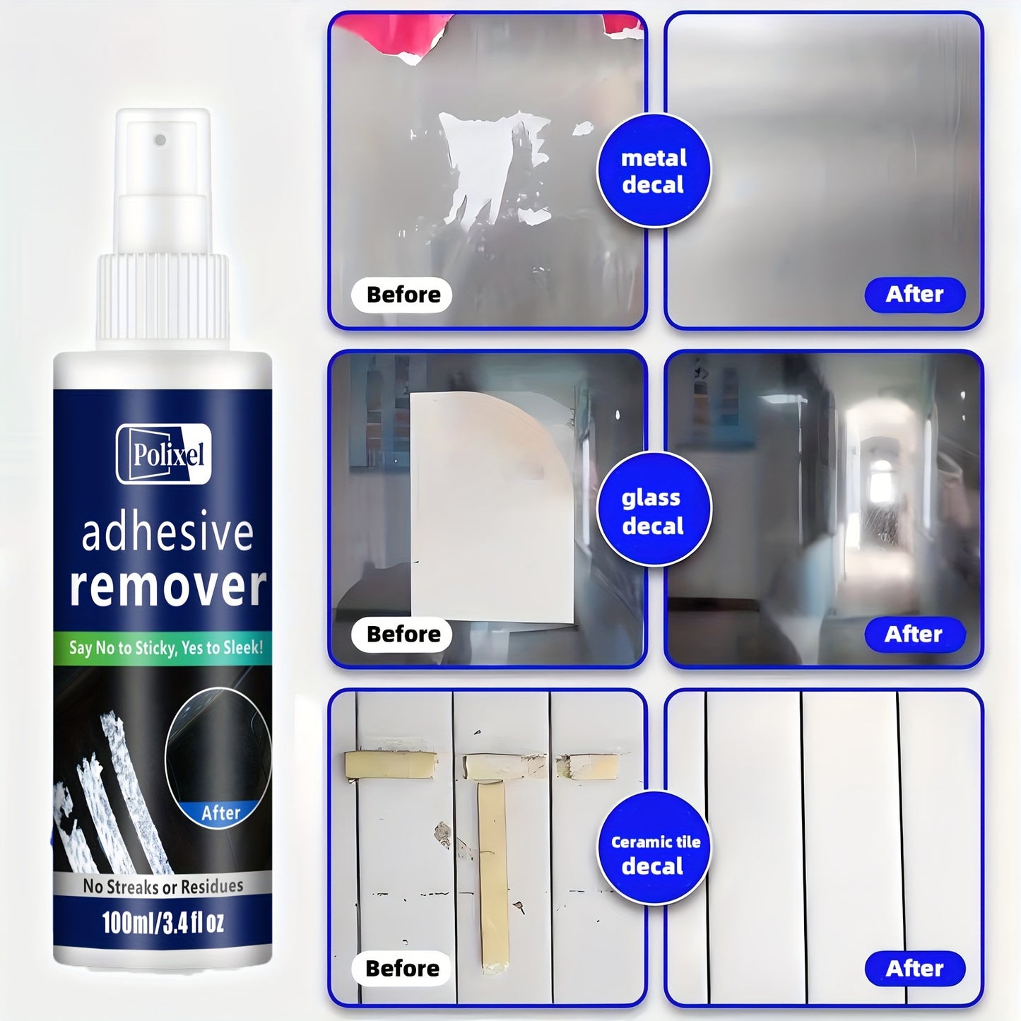 Spray Îndepărtare Adeziv 100ml cu Spatulă și Prosop