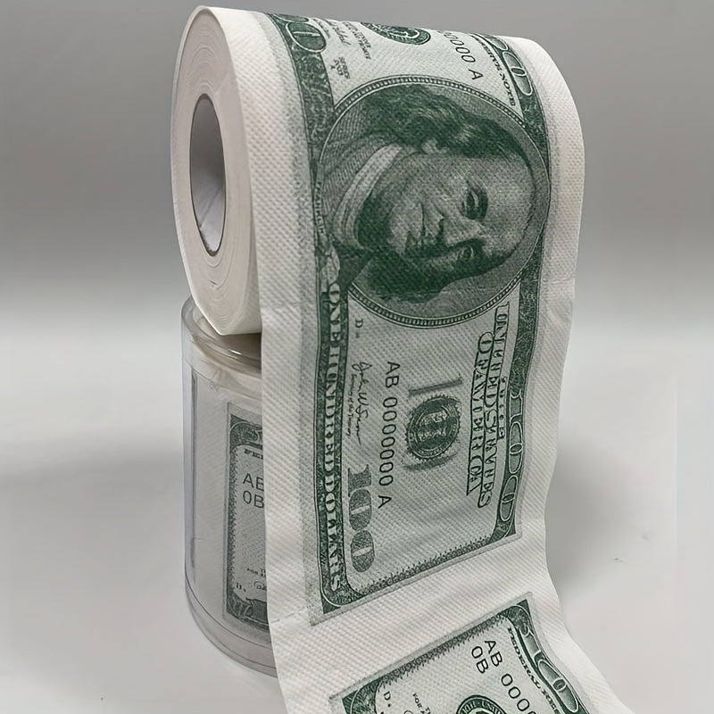 1roll, Funny One Hundred Dollar Bill Toilet Roll Paper
