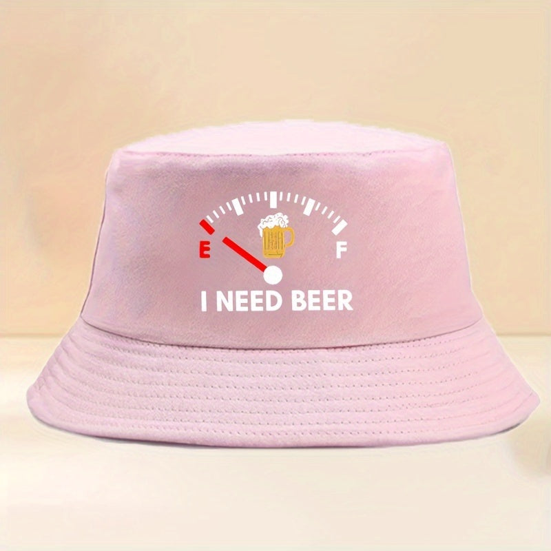 Unisex Outdoor Bucket Hat with "I NEED BEER" Print
