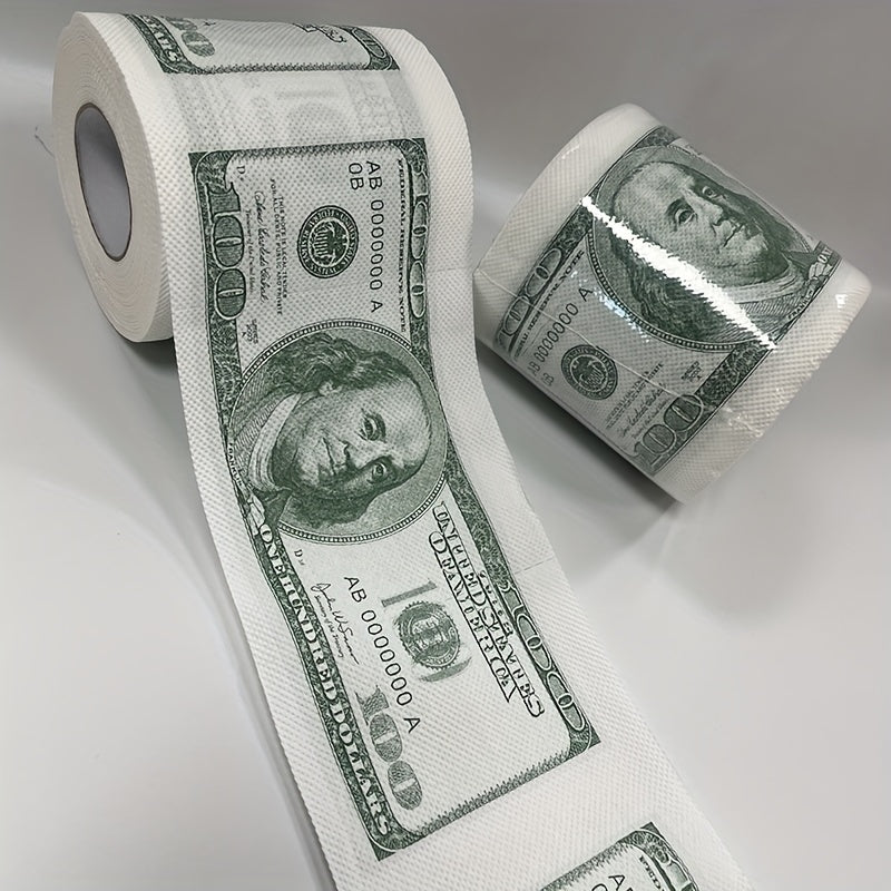 1roll, Funny One Hundred Dollar Bill Toilet Roll Paper