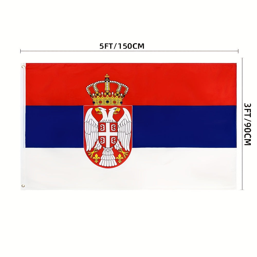 Serbian Flag - 91.44x152.4cm Durable Polyester