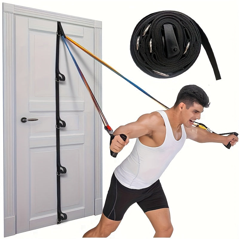 1 Multifunctional Home Fitness Elastic Resistance Band with Multi-Point Door Anchor