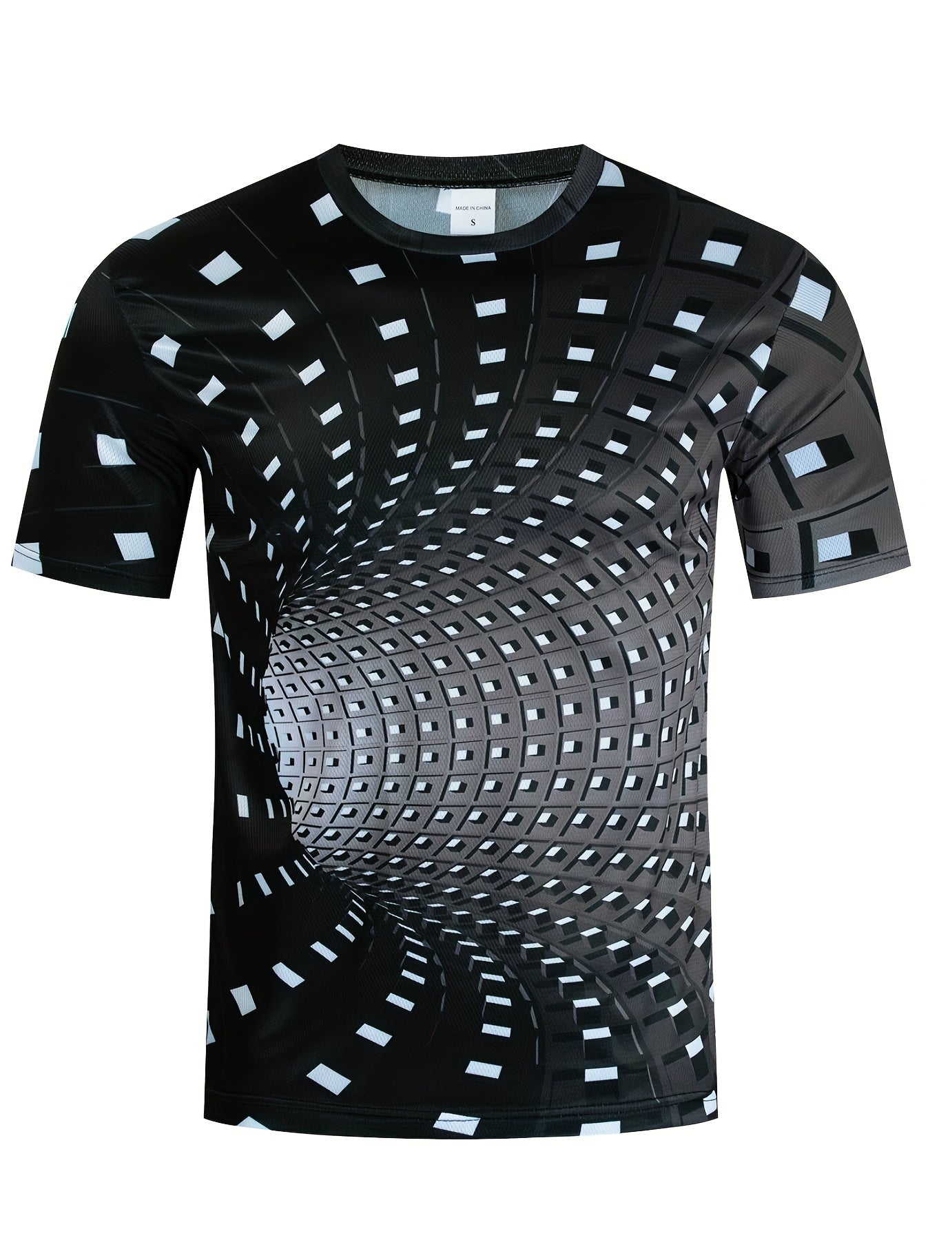 Men's Cool 3D Pattern Graphic Active T-shirt