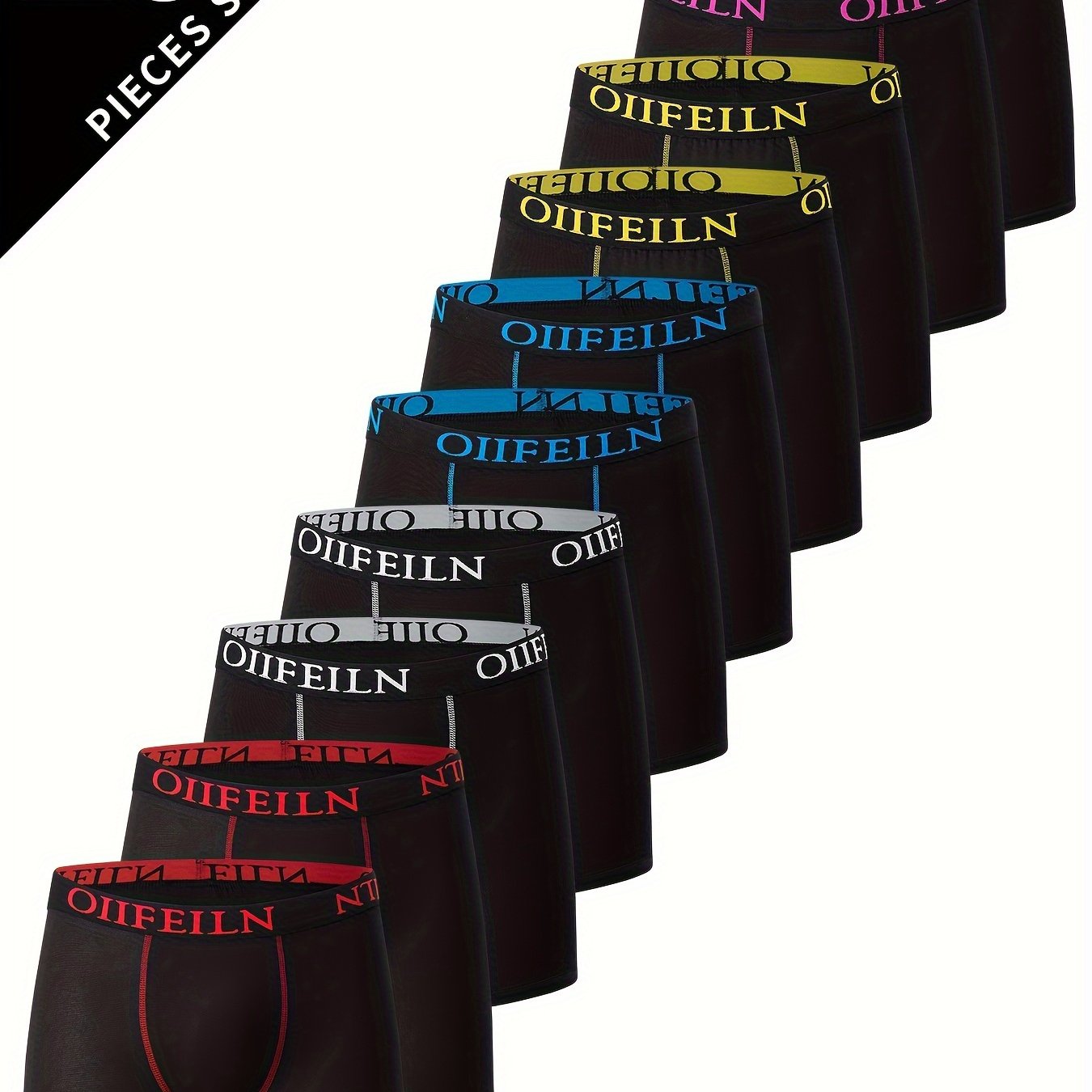 10pcs Men's Breathable Boxer Briefs