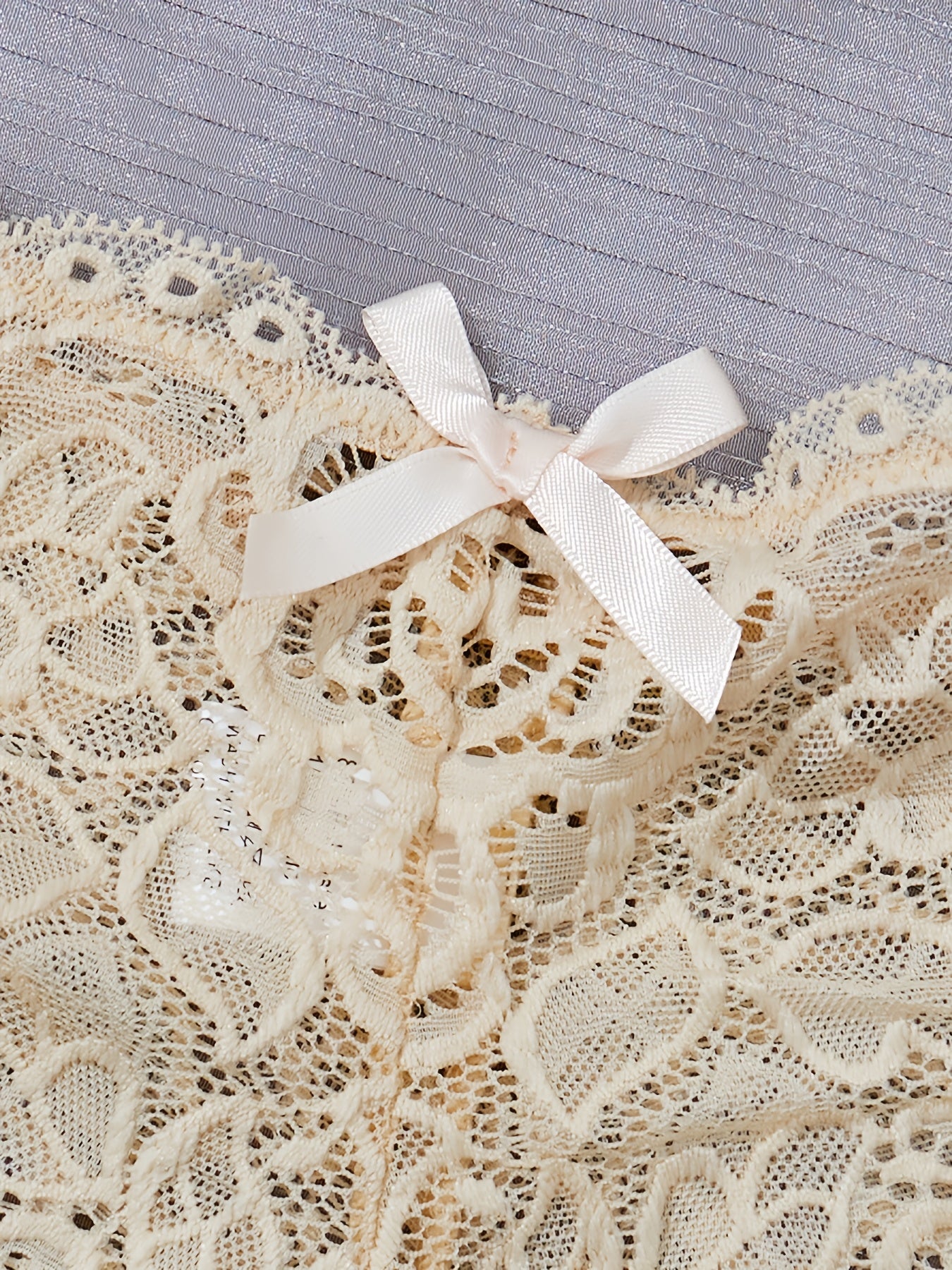 A Sexy Lingerie Set, Complemented by Large Eyelash Lace Scallop Decorations