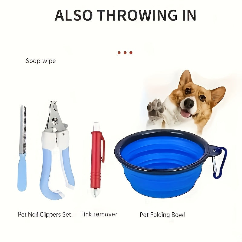 Pet First Aid Kit for Dogs & Cats - Portable Emergency Care Set